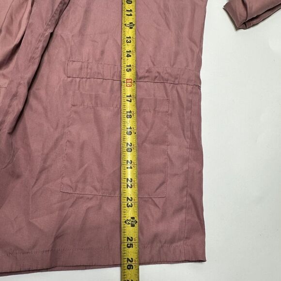 Michel Womens Size S Small Pink Jacket Hood Open Front 3/4 Roll Tab Sleeves Soft - Picture 5 of 9